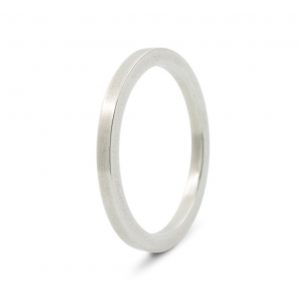Anillo-alianza de plata 925 mate, sección 2x2mm.